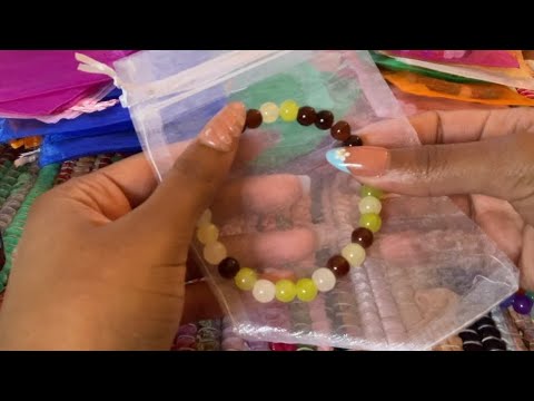 Packaging Cute Bracelets I Made + Whisper Rambling 🫶🏽 |ASMR|