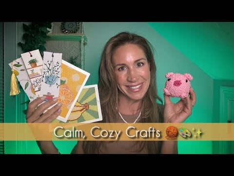 ASMR | ✨ Cozy Crafts | Diamond Art, Crochet & Watercolor Bookmarks ✨ Whispering & Tingly Triggers