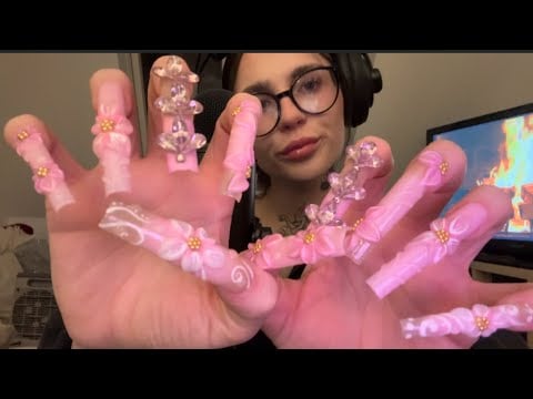 ASMR w/ XXL  textured Nailzz  💅🏻 mic scratching -nail tapping - some mouth sounds & more 