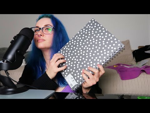 ASMR Gum Chewing And Notepad Writing (Relax & Whispers)