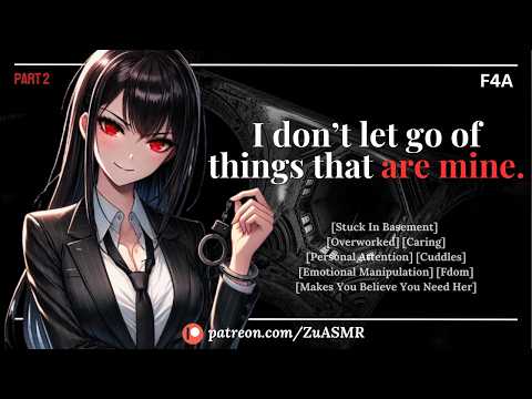 Manipulative Yandere Boss Brainwashes You To Stay |F4A| Spicy| Possessive| Basement| Part 2| ASMR