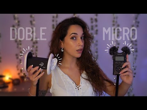 ASMR con DOBLE MICRO & DOBLE RELAJACIÓN | Susurros en ESPAÑOL