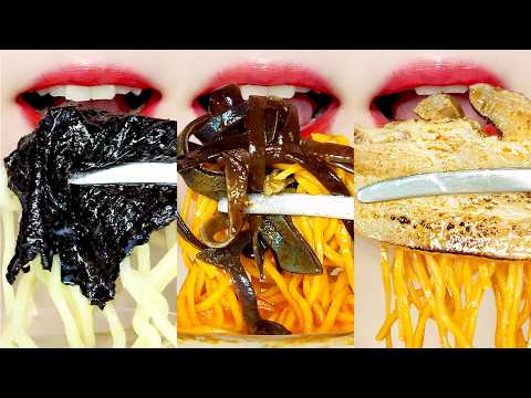 ASMR Japanese Ramen & Giant Salmon Sushi 🍜🍣 MUKBANG 라멘 & 대왕 연어초밥 먹방 Eating Sounds