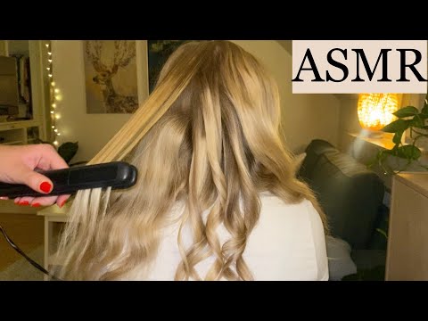 ASMR | Whispered hair styling / hair curling 🧚🏼‍♀️🌛✨