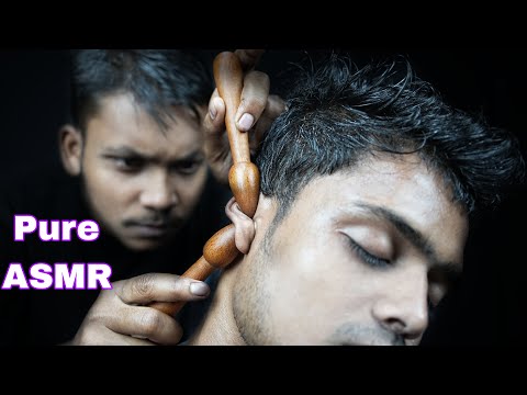 Oddly Satisfying Sticks Massage With Scratching & Tapping ASMR | Neck Cracking Head Massage ASMR
