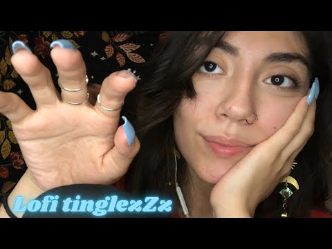 Fast & aggressive ASMR / nail tapping, mic scratching, hand movements +