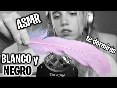 ASMR MUY RELAJANTE EN BLANCO Y NEGRO (Te dormirás en menos de 20 minutos)