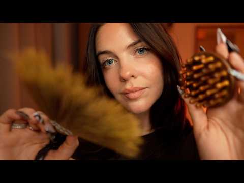 ASMR - J’utilise mes outils en bois sur ton visage 🪵 (layered sounds)