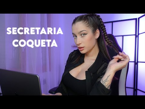 ASMR ROLEPLAY Tu Secretaria TE COQUETEA 😳