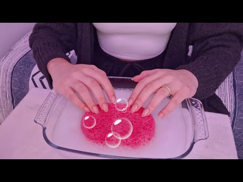 ASMR - SONS DE ÁGUA, ESPUMA E ESPONJA 🧽🫧