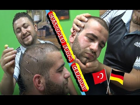 ASMR TURKISH BARBER MASSAGE💈NECK , EAR CRACK 💈 olive oil,wire,head,ear,face,back,arm,sleep massage