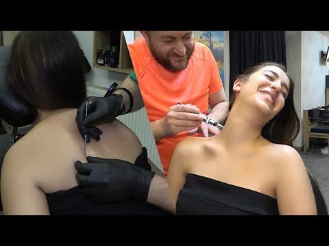 ASMR FEMALE BACK ACNE REMOVAL + CRACKS + head,face,back,hip,throat,chest,arm,foot,leg,belly massage