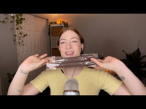 Asmr deep myrrh incense sticks, crinkle sounds, incense visual triggers #shorts