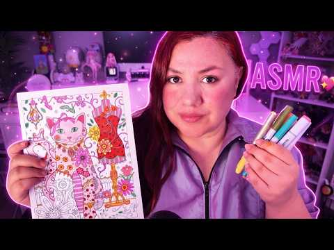 ASMR Para Dormir Coloreando Mandalas de Gatitos y Platica