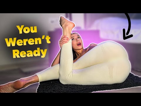 [4K USA ASMR] Brown Crop Top & White Pants Yoga 😮‍💨 Raw Breathing Sounds & Tension | No Talking