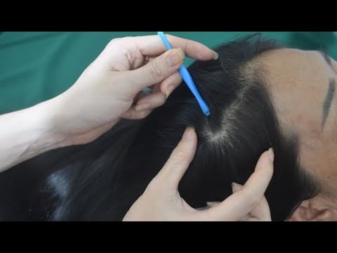 ASMR Nape Scratch, Real Person Hair Parting, Hair Combing Sounds For Relieve Stress