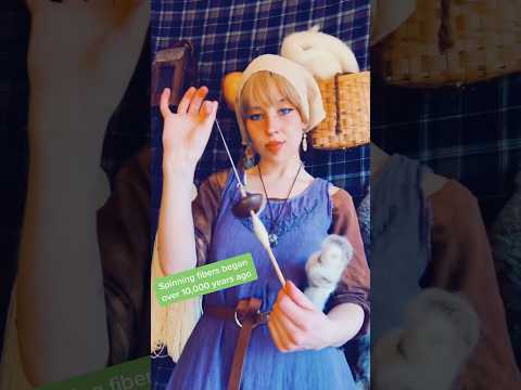 Spinning Medieval Yarn | Historic ASMR | Historical Crafts #history #asmr #crafts