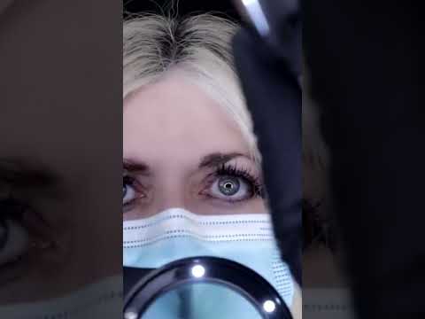 ASMR Skin Exam - Close Up Light & Magnifying Glass #shorts