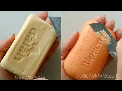 Dry Soap carving ASMR\ relaxing sounds\ No talking. Satisfying ASMR video\ Cutting soap