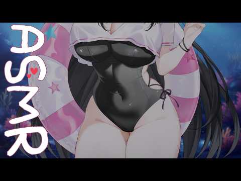 [3DIO/ASMR] Summer Girlfriend 🛟 Ear Licking Sniffing ASMR ✨🖤