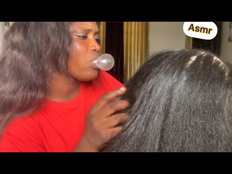 Asmr ✨girl at the back of the class plays with your hair , checks for lice and combs your hair.