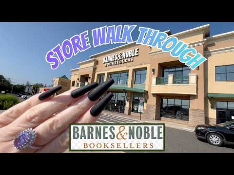 ASMR Gum Chewing Barnes & Noble Walk Through | Whispered Voice Over With Tapping