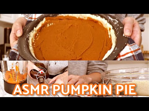 Baking Gluten Free Pumpkin Pie | ASMR | Satisfying Cooking and Baking Sounds