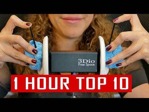 1 Hour Top 10 ASMR Triggers For Sleep & Relaxation Binaural Ear to Ear