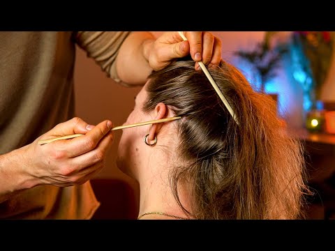 ASMR - Relaxing HAIR BRUSHING & SCALP MASSAGE with Soothing Hair Play Sounds