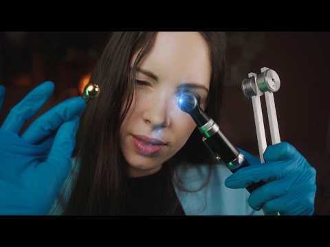 ASMR Ear Cranial Nerve Exam For Sleep (Testing & Ear Cleaning)