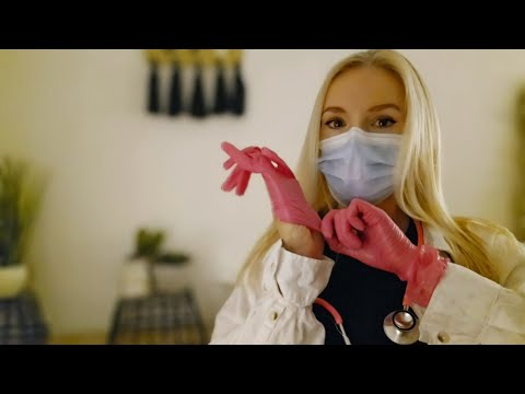 ASMR Medical doctors appt | skin check | face touching | personal attention | latex gloves & mask