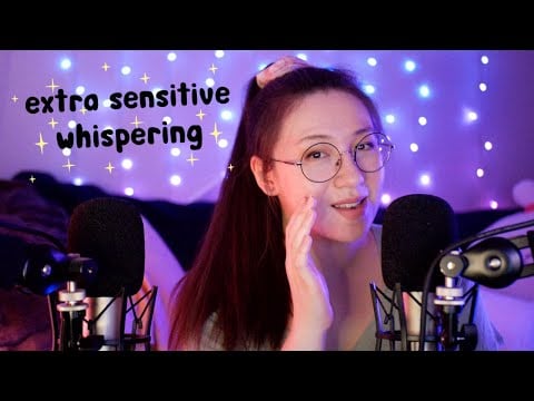 ASMR ✨ Super CLOSE UP Light Whispers & Mouth Sounds 💤 Sensitive & Tingly 3D Audio