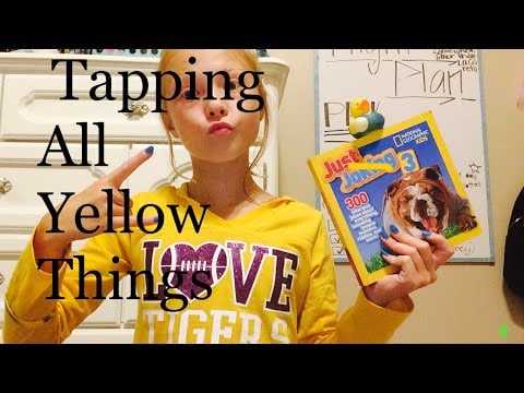 ASMR TAPPING ALL YELLOW OBJECTS