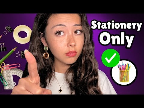 ASMR doing your makeup BUT with stationery 🖍️✨(it’s not good) 