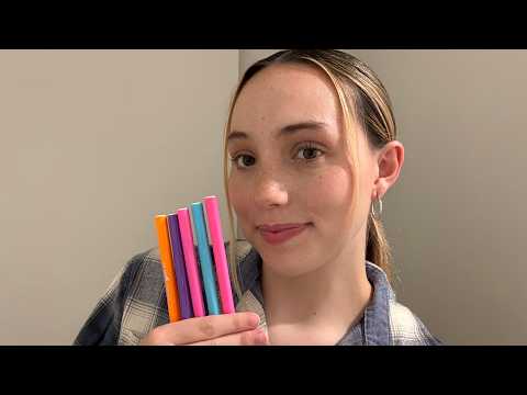 ASMR color analysis with markers 🎨 😴(soft spoken and whispered, LoFi, personal attention)