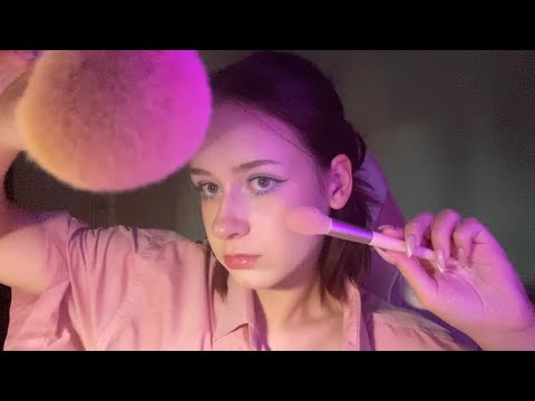 АСМР быстрый макияж//asmr fast makeup(layered sound)