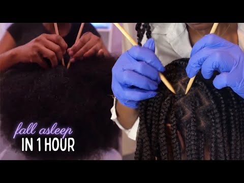 ASMR | Real Person Scalp Check Compilation on 4C Afro Hair for Sleep 💤 (No Talking)