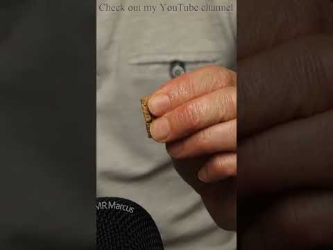 ASMR Crumbling a small cereal flake #short