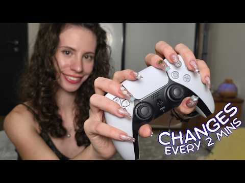 ASMR Tapping & Scratching XL Nails BUT It Changes Every 2 Minutes (No Talking)