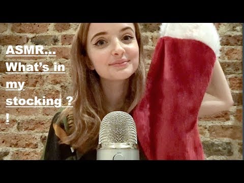 ASMR whats in my stocking ?!  (whispered binaural )