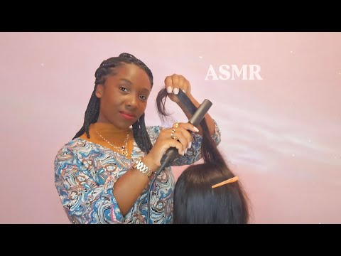 ASMR - CABELEIREIRA FAZ CHAPINHA NO SEU CABELO DE VERDADE (ASMR APLICADO, VOZ SUAVE) 