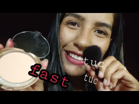 ASMR " FAST AGGRESSIVE MAKEUP /maquiando você