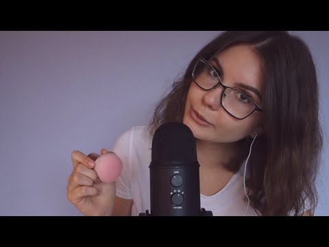 asmr | polish&english trigger words | mic brushing, rain sounds