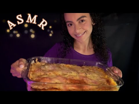 ASMR COZINHANDO LASANHA A BOLONHESA COM MOLHO BECHAMEL. SUSSURRO COM ALGUNS GATILHOS 😴