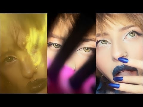 ASMR ITA Taking Something Out Your Eye + Spit Painting + Lens & Camera Brushing + Unintelligible