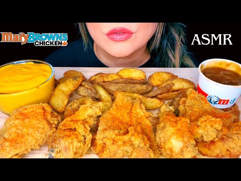 MARY BROWN’S CHICKEN AND TATERS | ASMR | MUKBANG | Eating Sounds
