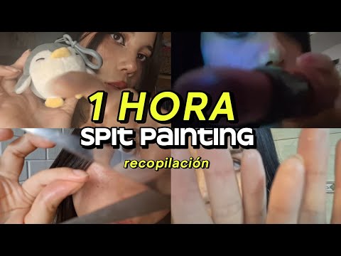 ASMR comp | 1 hora de SPIT PAINTING para dormir ♡