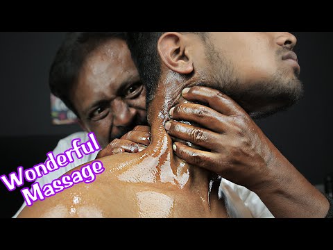 Musterd Oil Neck Massage asmr 3D Sound and Neck Cracking Head Massage