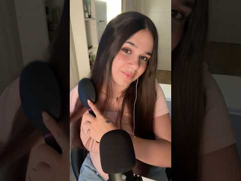 asmr hair brushing