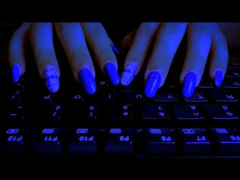 asmr - keyboard sounds with long nails